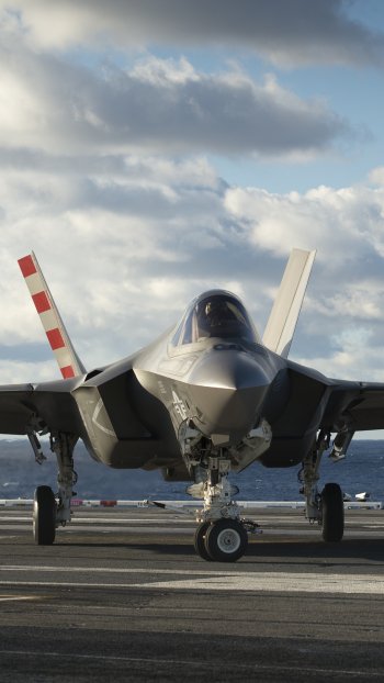 warplane aircraft jet fighter military Lockheed Martin F-35 Lightning II Phone Wallpaper