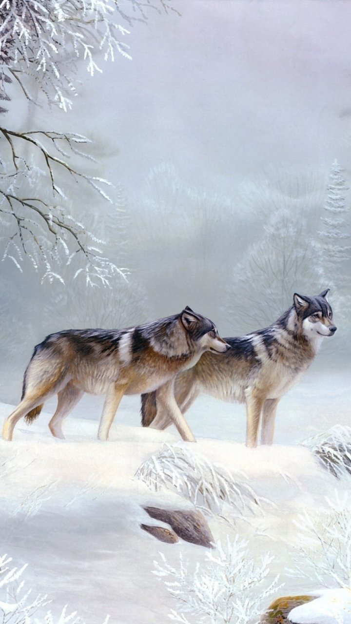 Download Snow Winter Animal Wolf Phone Wallpaper by Leo Stans - Mobile ...