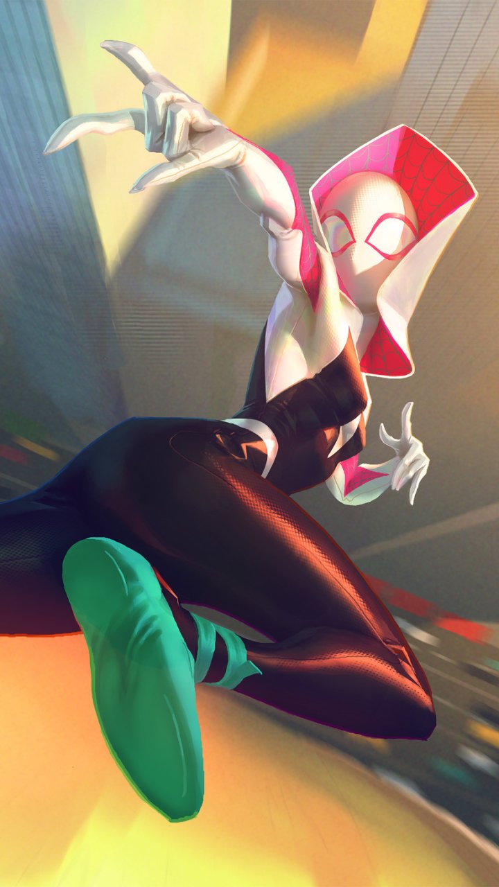 Download Spider-Gwen Movie Spider-Man: Into The Spider-Verse Phone Wallpaper