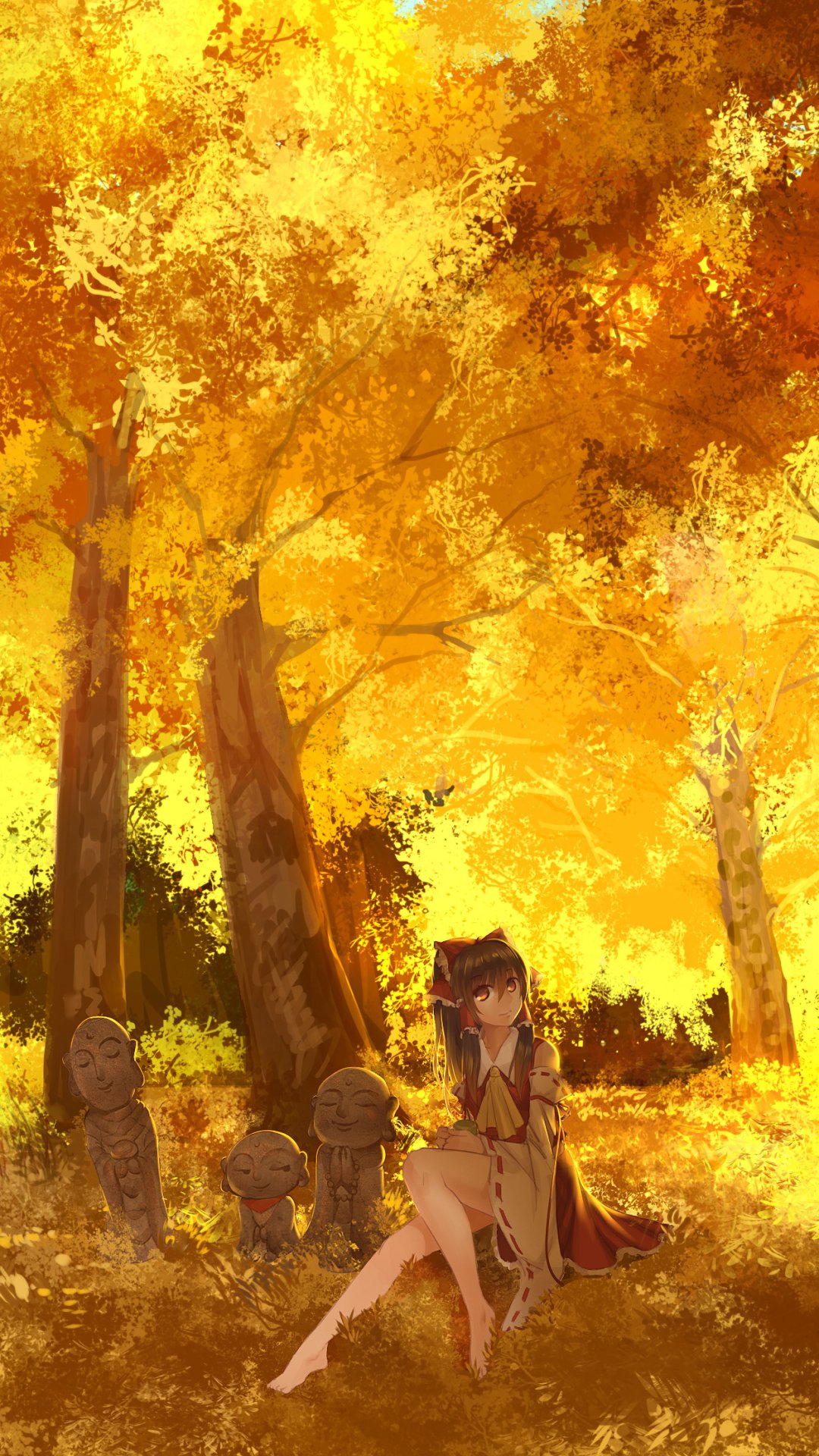 Download Reimu Hakurei Anime Touhou Phone Wallpaper