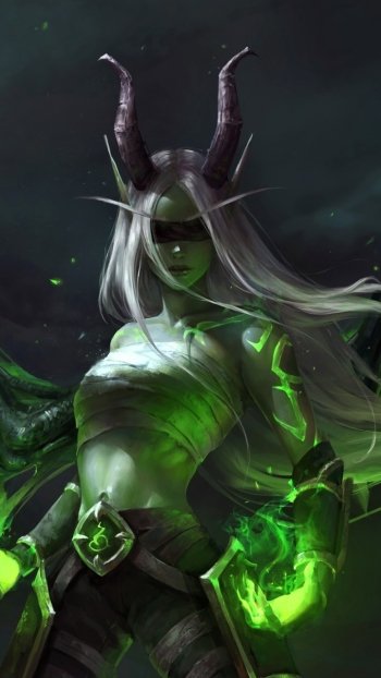 horns wings white hair fantasy demon Phone Wallpaper