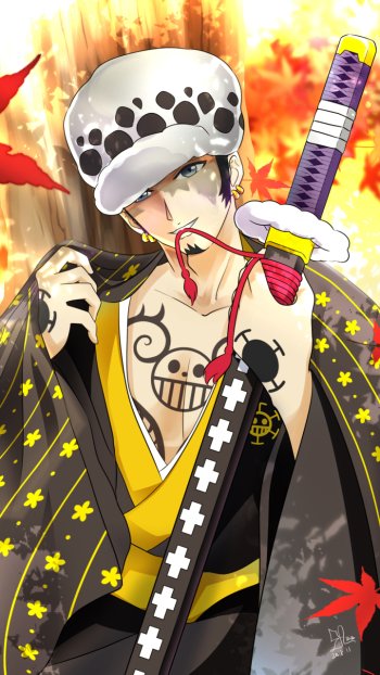 Trafalgar Law Anime One Piece Phone Wallpaper