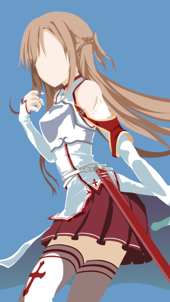 minimalist Asuna Yuuki Anime Sword Art Online minimalist anime Phone Wallpaper