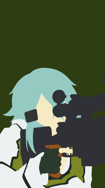minimalist Shino Asada Anime Sword Art Online II minimalist anime Phone Wallpaper
