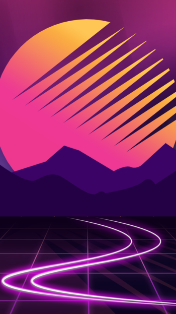 Outrun purple vaporwave artistic retrowave Phone Wallpaper
