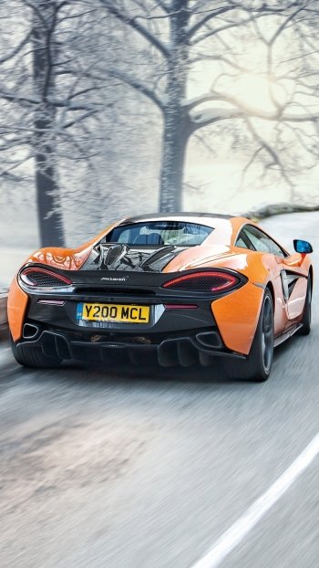 supercar orange car vehicle car McLaren McLaren 570S Phone Wallpaper