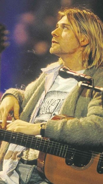 music Kurt Cobain Phone Wallpaper
