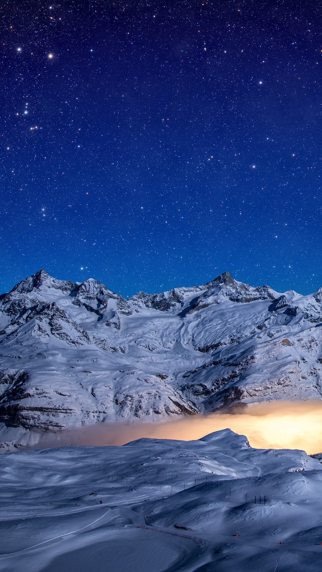Starry Sky over Gorner Glacier