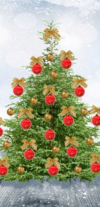 christmas ornaments christmas tree holiday Christmas Phone Wallpaper