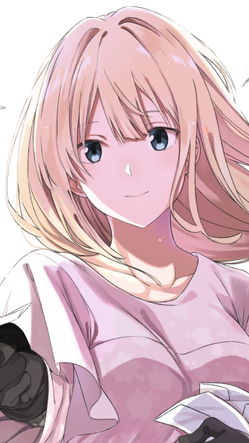 smile blue eyes blonde long hair Violet Evergarden (Character) Violet Evergarden Anime Phone Wallpaper