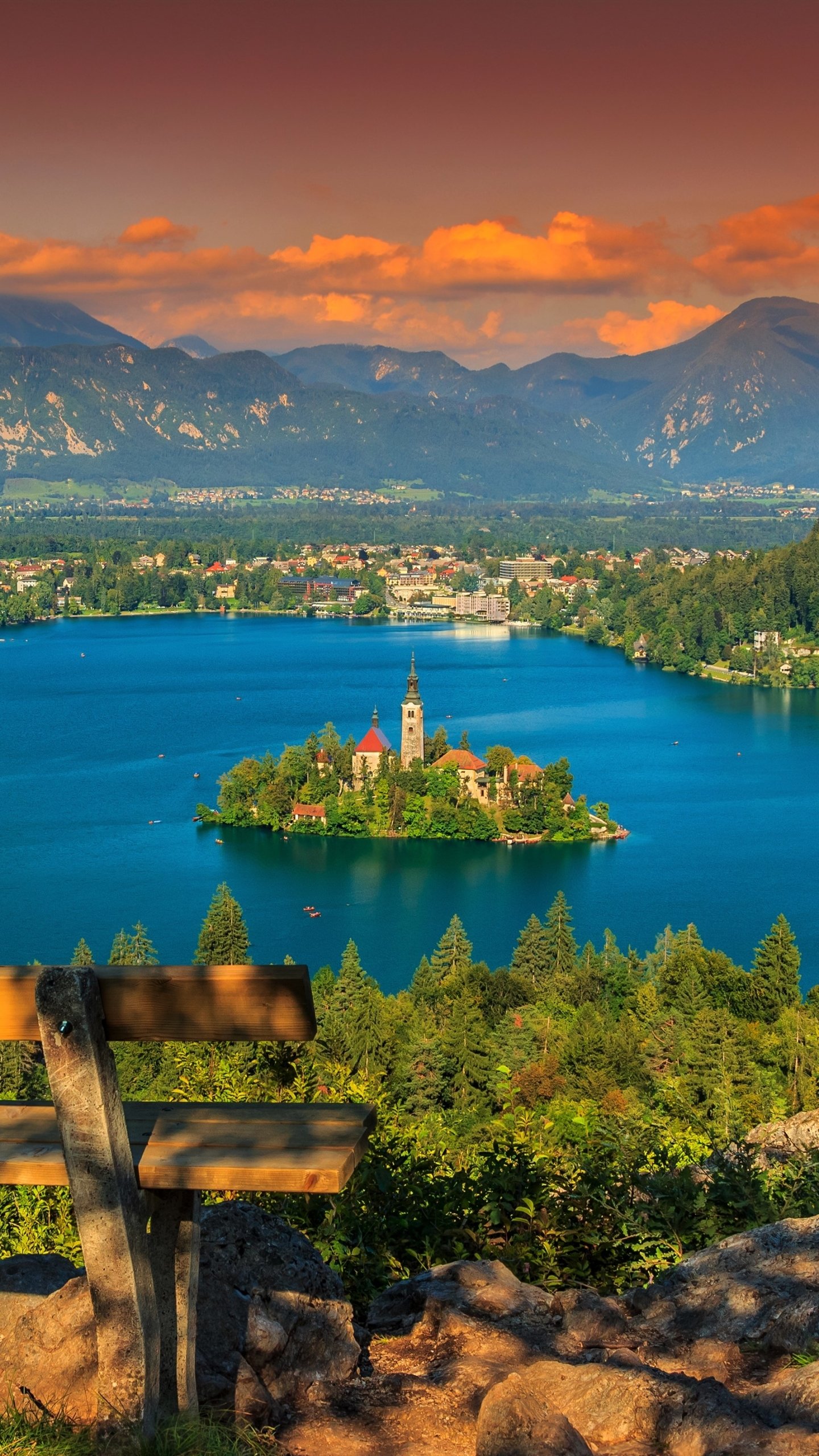 Download Island Lake Bled Lake Religious Assumption Of Mary Church Phone Wallpaper