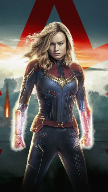 Brie Larson movie Captain Marvel Phone Wallpaper