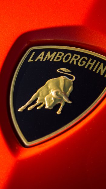 close-up logo vehicle Lamborghini Phone Wallpaper