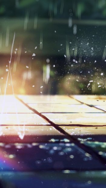 nature Anime rain Rain Anime Phone Wallpaper