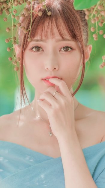 redhead model woman asian Phone Wallpaper