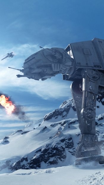 X-Wing AT-AT Walker Star Wars video game Star Wars Battlefront (2015) Phone Wallpaper