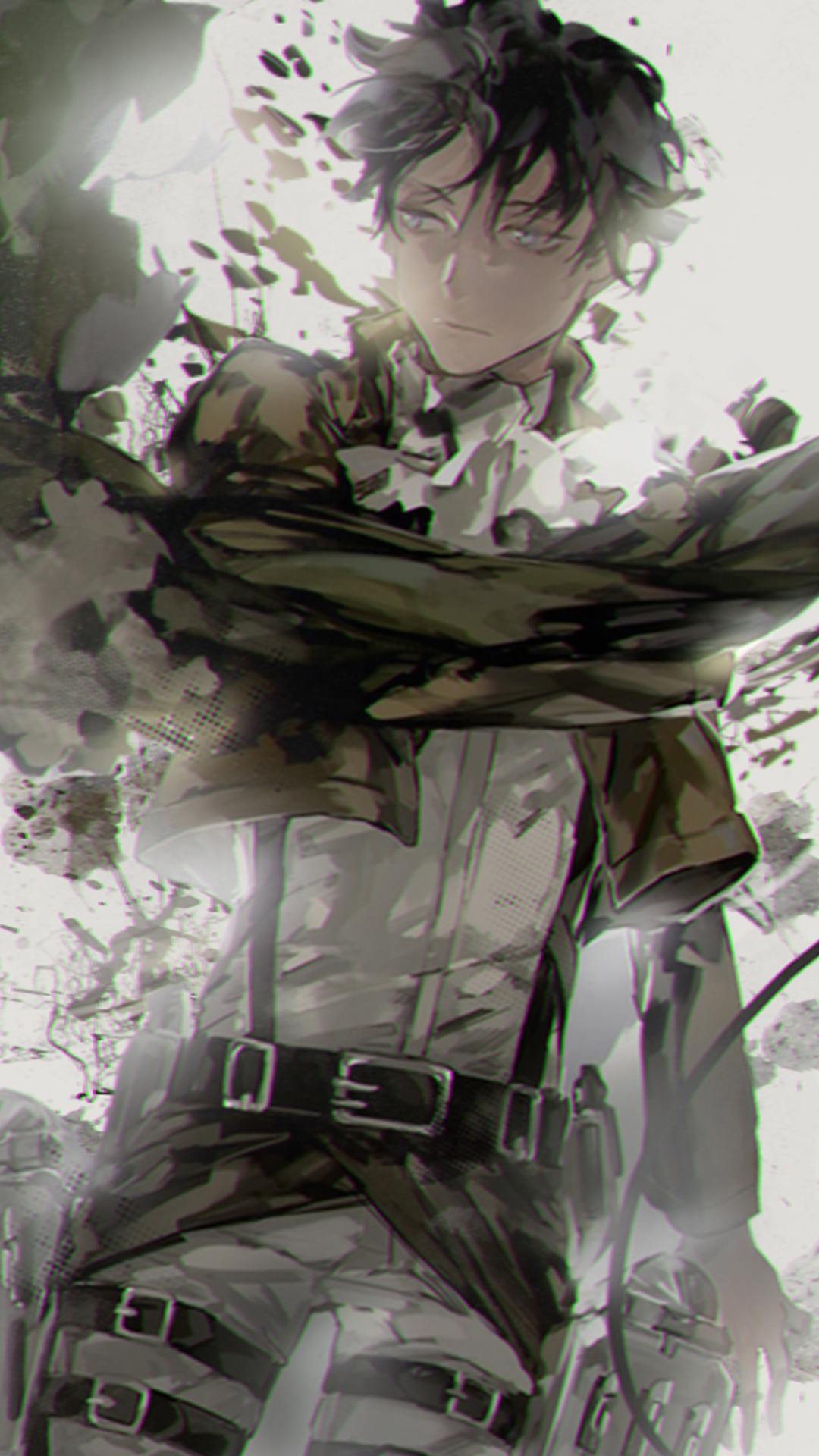 Download Attack On Titan Levi Ackerman Anime Phone Wallpaper by