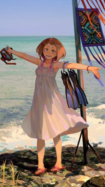 Ochaco Uraraka Anime My Hero Academia Phone Wallpaper