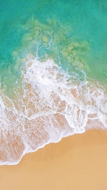 aerial sand sea nature beach Phone Wallpaper