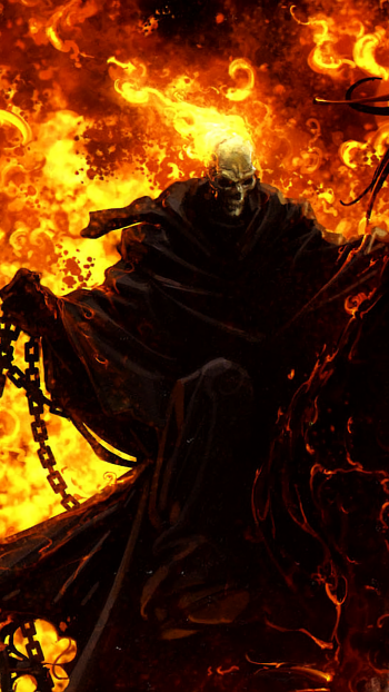Comic Ghost Rider Phone Wallpaper