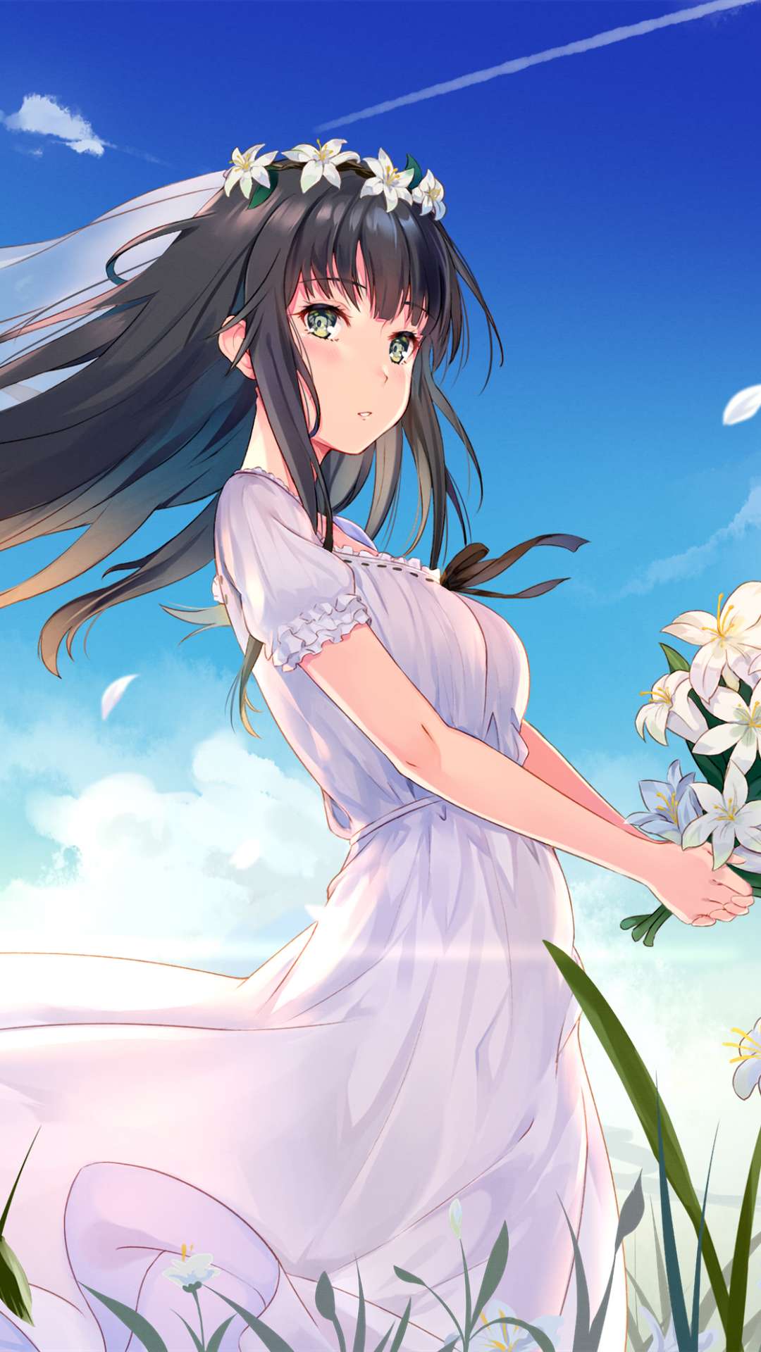 Anime Flowers Phone Wallpaper by LDFE_MK2