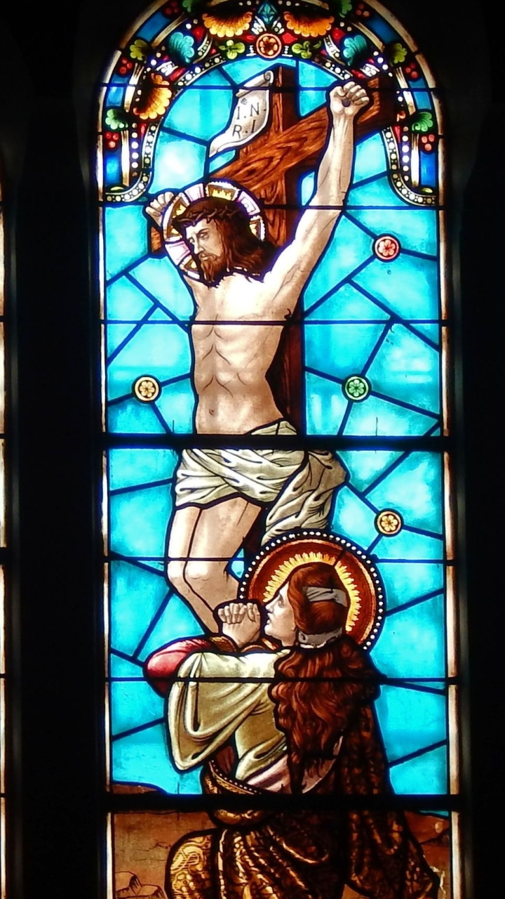 Stained Glass Window in a Church