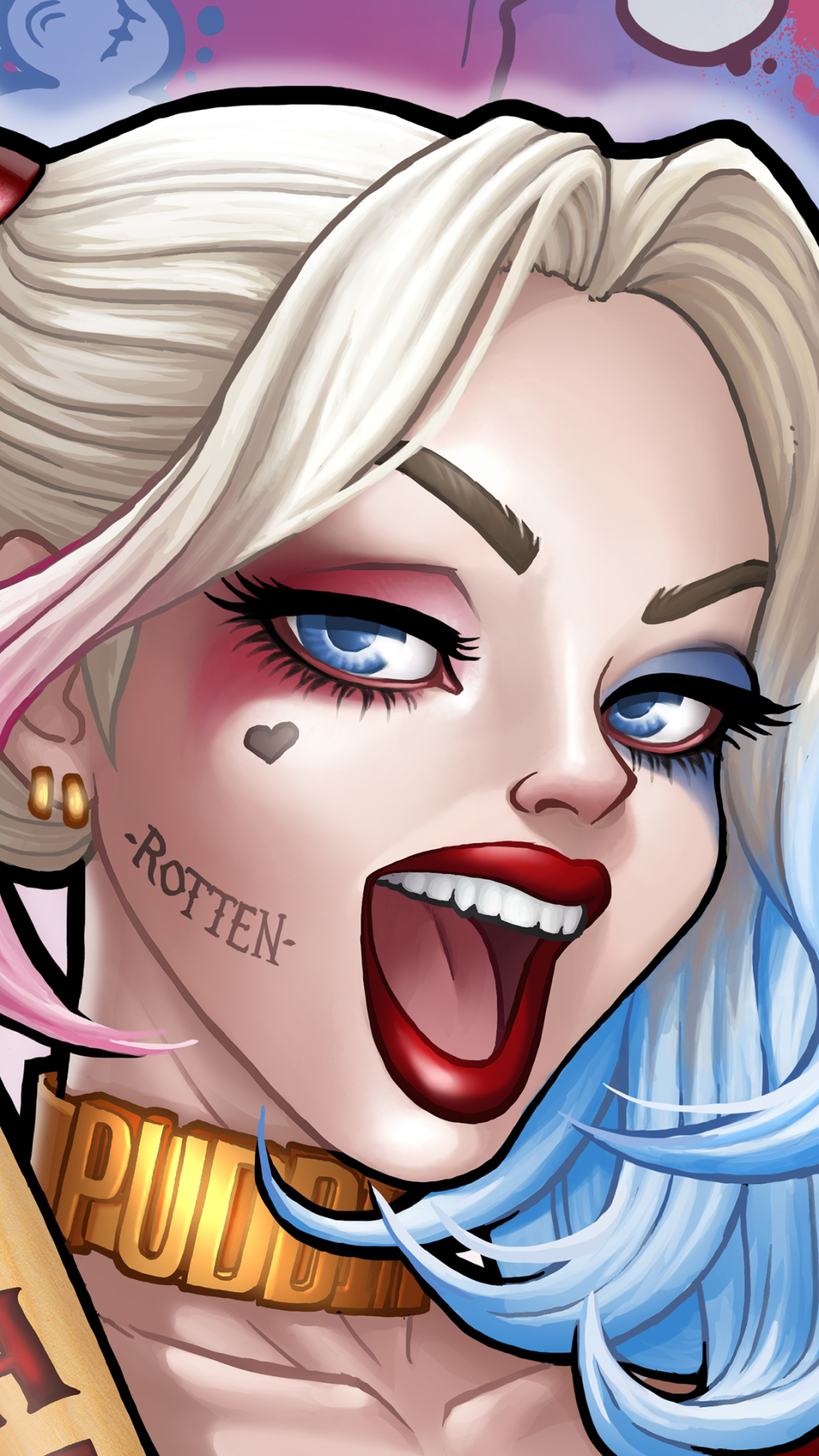 Download Blue Eyes Lipstick Blonde DC Comics Comic Harley Quinn Phone ...