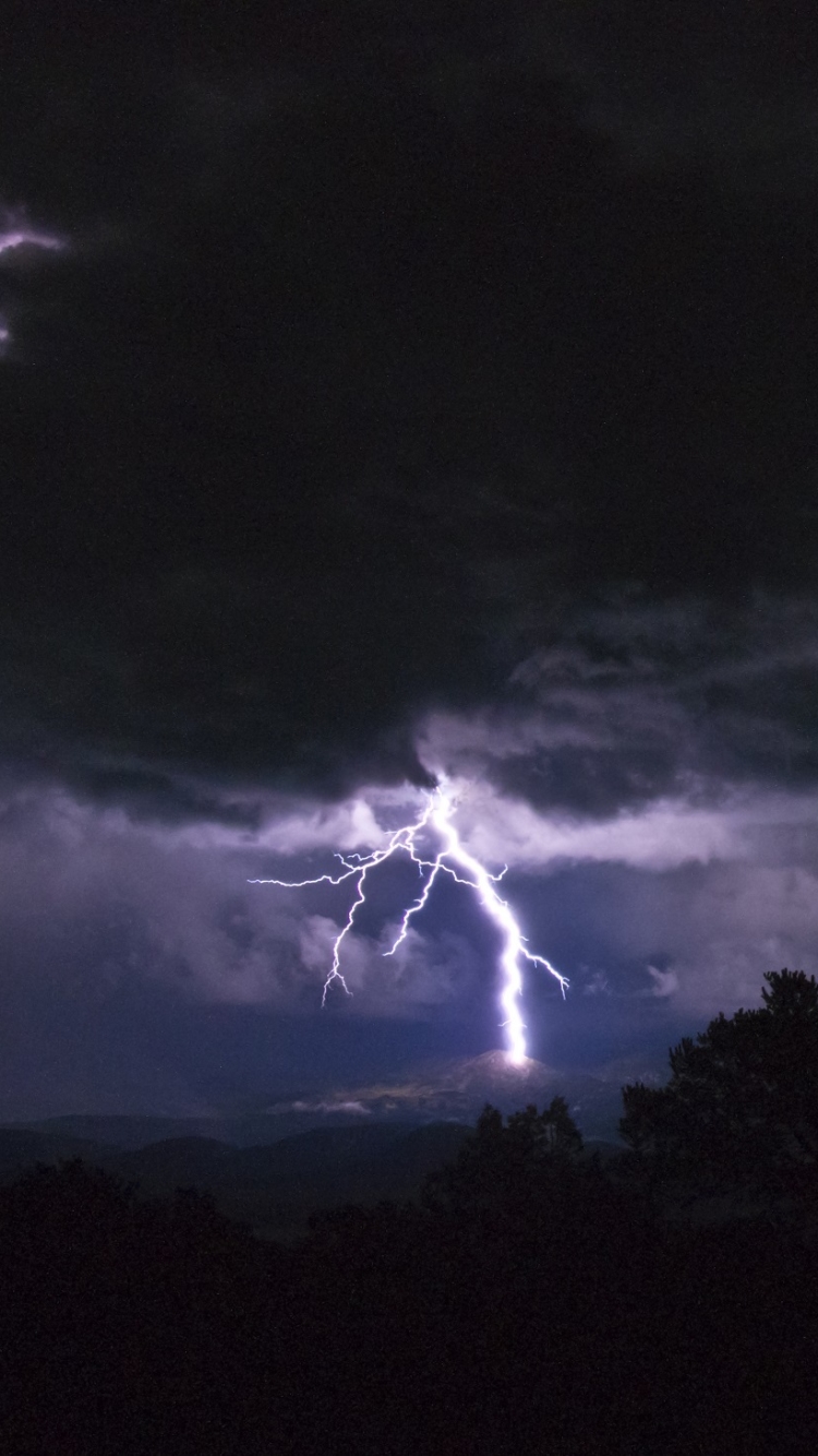 Bolt of lightning in a thunderstorm by skeeze