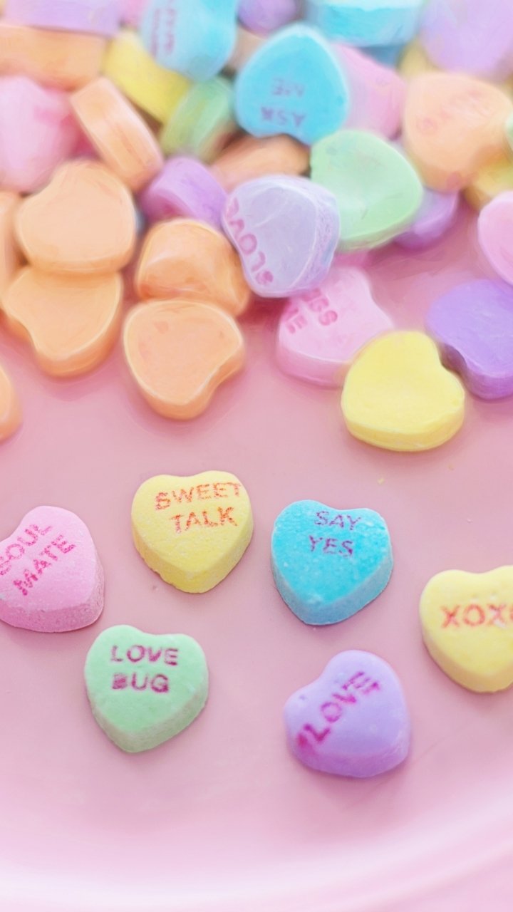 Download Valentine's Day Love Colorful Colors Food Candy Phone Wallpaper