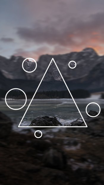 mountain artistic polyscape Phone Wallpaper
