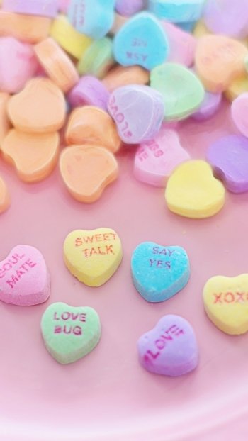 Valentine's Day love colorful colors food candy Phone Wallpaper