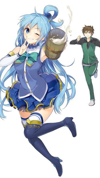 KonoSuba Aqua (KonoSuba) Kazuma Satou Anime KonoSuba - God’s blessing on this wonderful world!! Phone Wallpaper