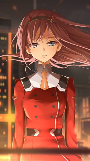 Zero Two (Darling in the FranXX) Anime Darling in the FranXX Phone Wallpaper