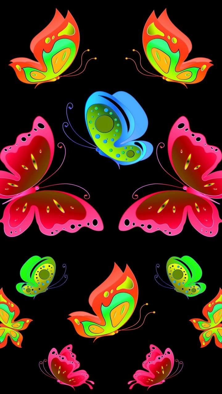 Download Colors Artistic Butterfly Phone Wallpaper