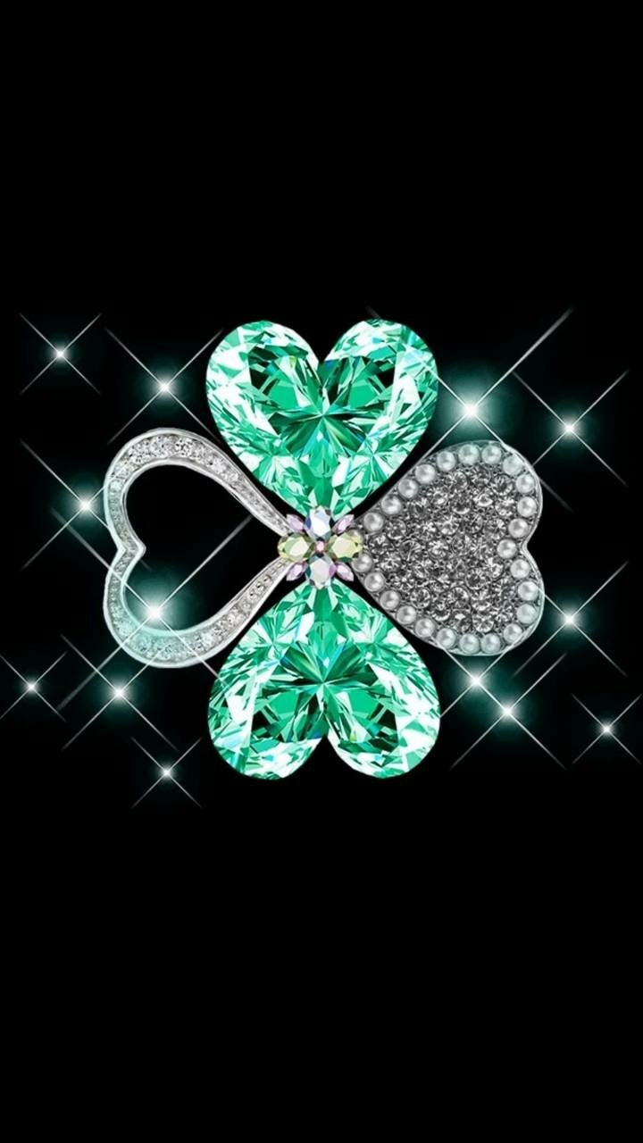 Download Jewelry Clover Artistic Heart Phone Wallpaper
