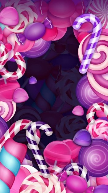 lollipop candy cane colors food candy Phone Wallpaper