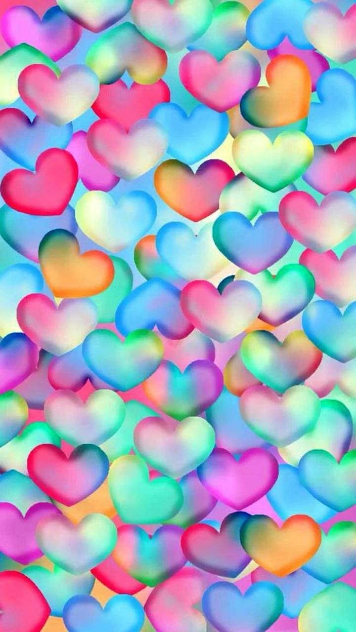 Download Colorful Artistic Heart Phone Wallpaper