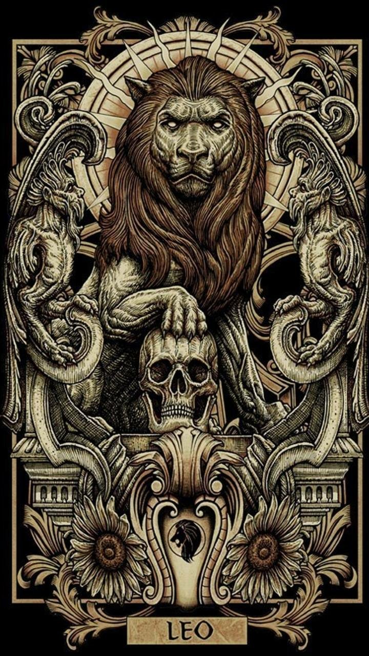 Download Lion Artistic Zodiac Phone Wallpaper