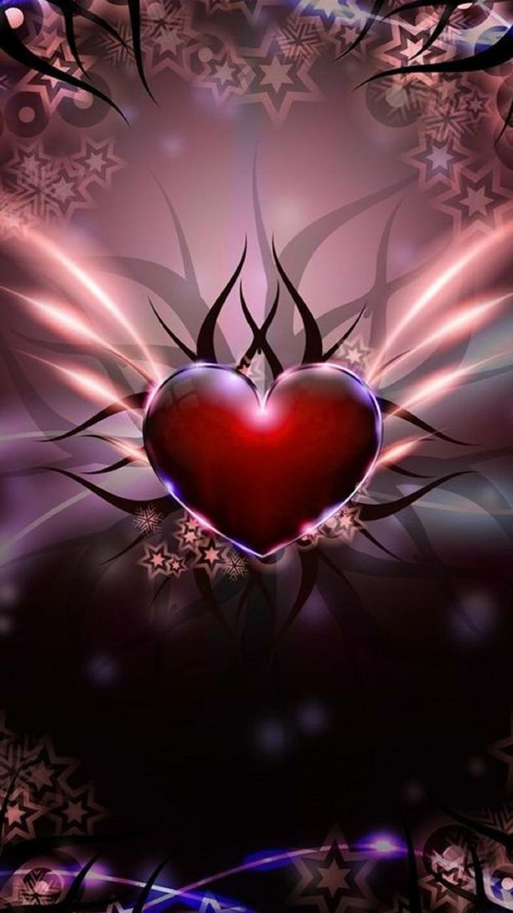 Download Valentine's Day Artistic Heart Phone Wallpaper