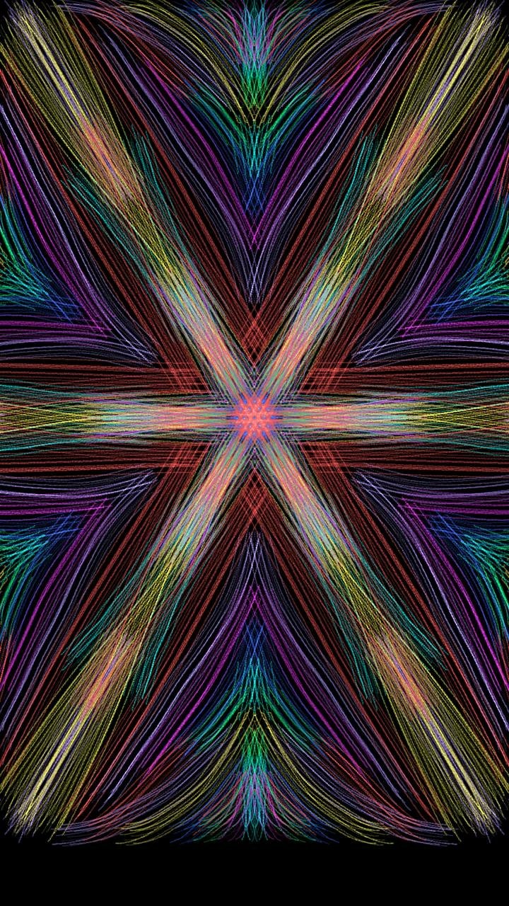 Download Colors Star Design Abstract Fractal Phone Wallpaper