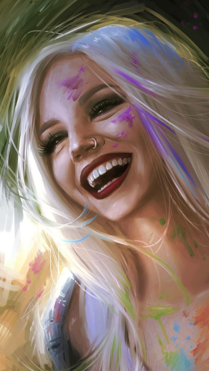 Download Woman Smile Phone Wallpaper
