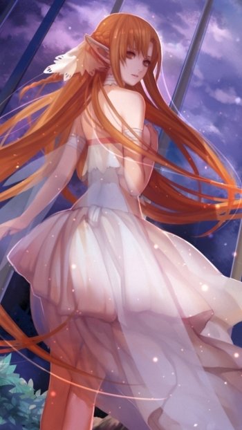 hair Asuna Yuuki Anime Sword Art Online Phone Wallpaper