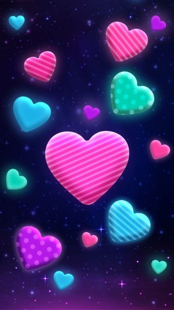 Colorful hearts