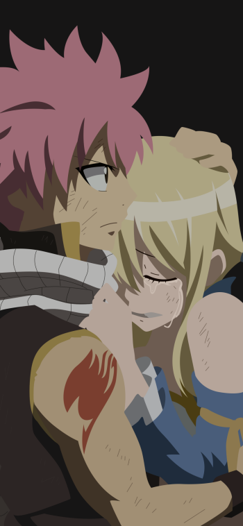 Lucy Heartfilia Natsu Dragneel Anime Fairy Tail Phone Wallpaper