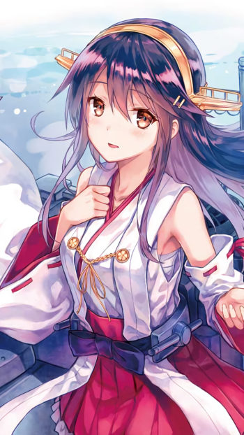Haruna (Kancolle) Anime Kantai Collection Phone Wallpaper