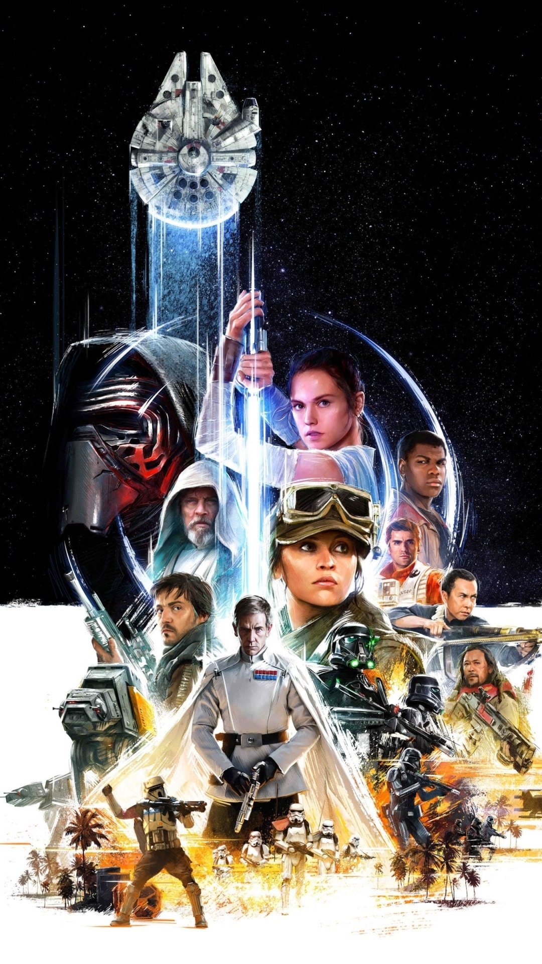 Download Star Wars Episode VII: The Force Awakens Rogue One: A Star Wars Story Movie Star Wars Phone Wallpaper