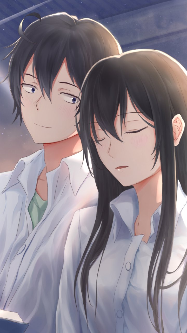 Download Hachiman Hikigaya Yukino Yukinoshita Anime My Teen Romantic Comedy SNAFU Phone Wallpaper