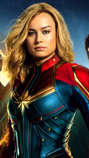 Brie Larson movie Captain Marvel Phone Wallpaper