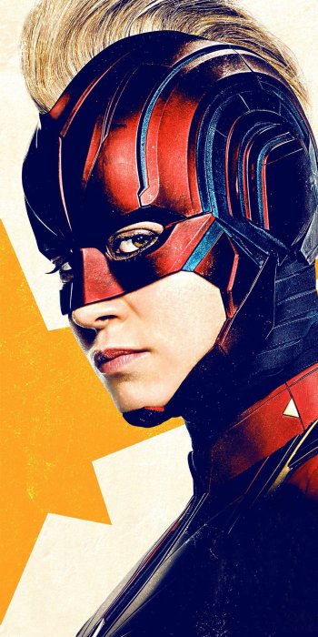 Brie Larson movie Captain Marvel Phone Wallpaper