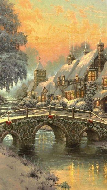  Village on Winter Night